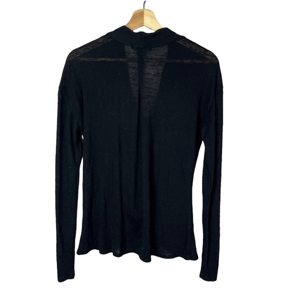 Sanctuary Black Twist Front V-Neck Knit Long Sleeve M - Picture 3 of 5